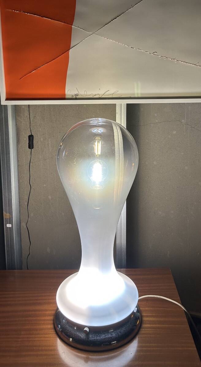 LAMPE BY MAZZEGA IN OPALESCENT GLASS - CARLO NASON