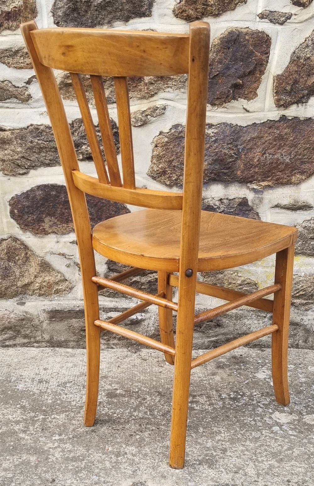 6 Luterma bistro chairs, blond wood, vintage, 50s