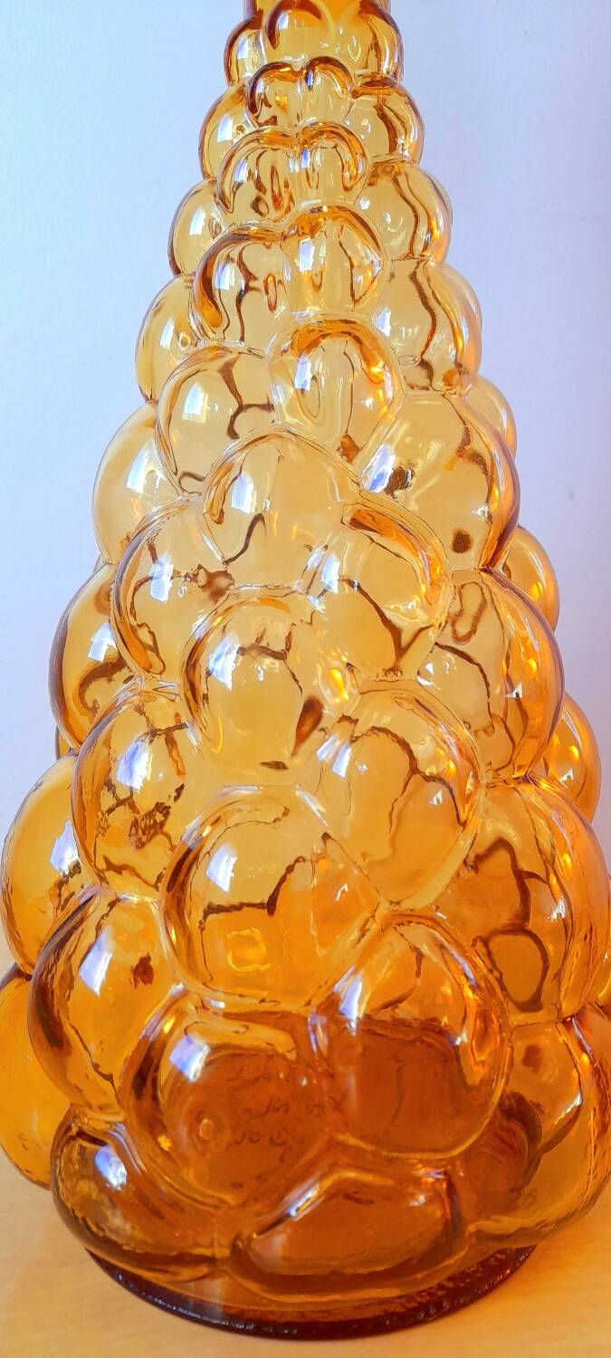 Amber Empoli glass carafe 70s