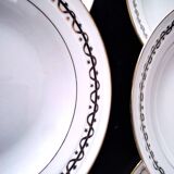 6 deep plates in Chartres porcelain on expensive Limoges paste
