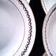 6 deep plates in porcelain from Chartres sur Cher, Limoges clay.