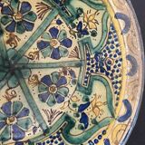 Large Dish Fez Morocco 19th 19th polychrome earthenware 35.3 cm