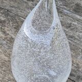 Small bubbled vase in blown glass