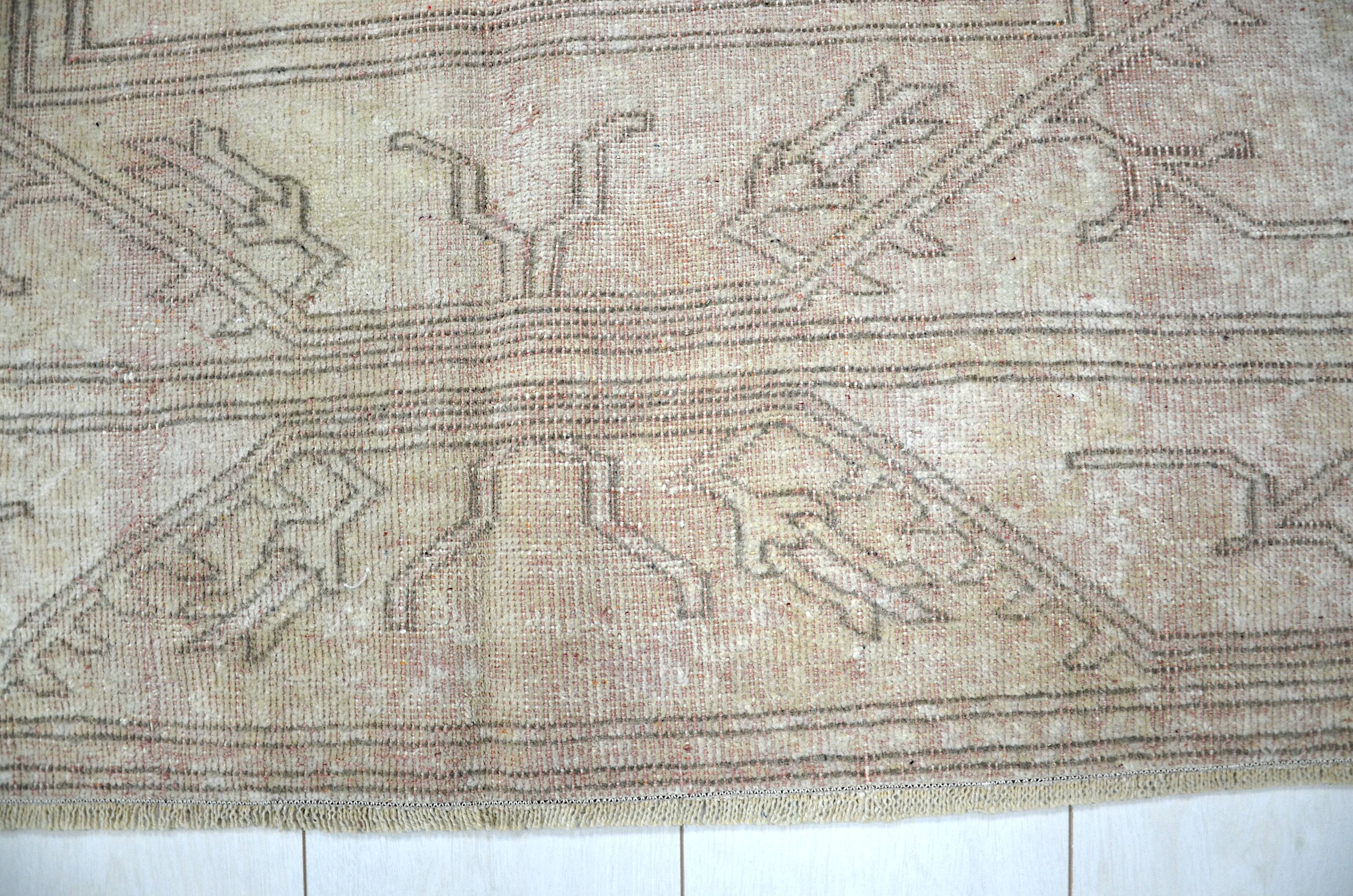 Tapis Oushak orange et beige sku 1153