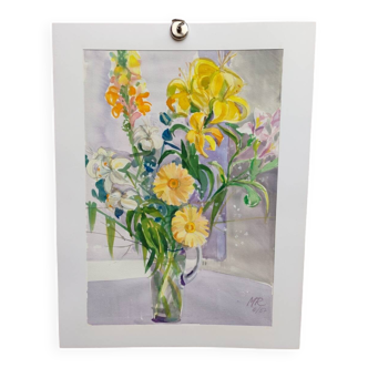 Watercolor by Michel Roubille, 1987.