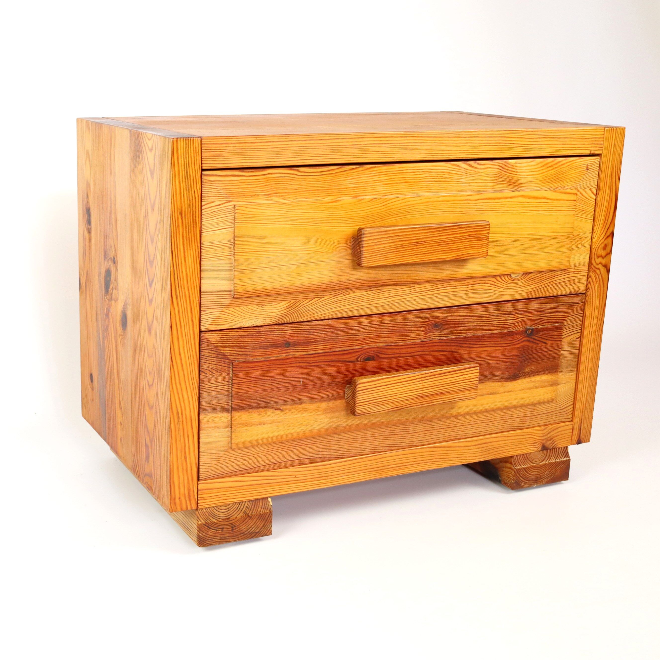 Raw pine chest of drawers