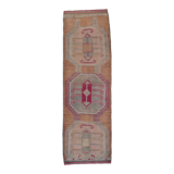 3x10 pastel wool vintage runner rug 309x98cm
