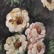 Vintage French oil painting of flowers, signed, on board
