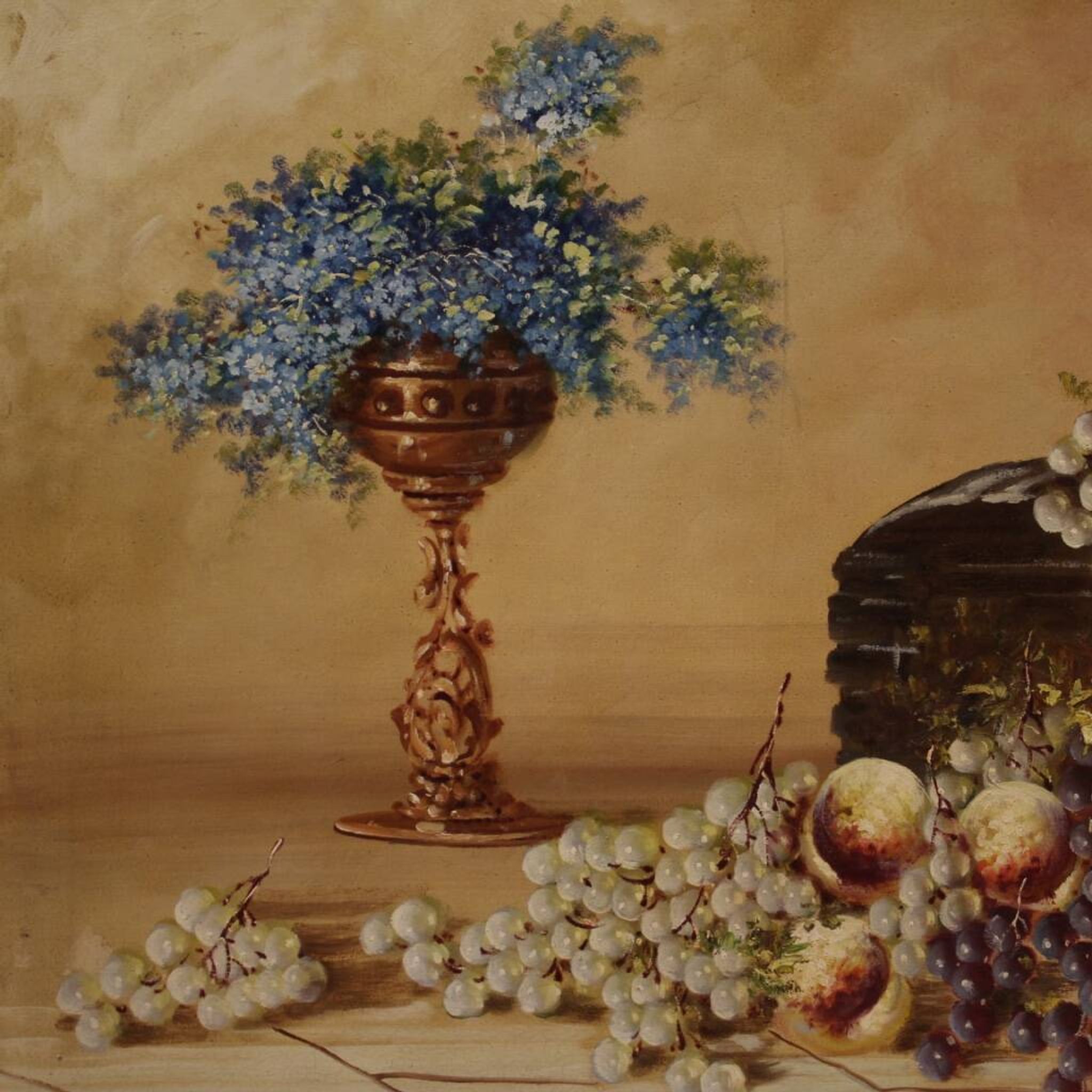 Peinture signée nature morte du 20e siècle