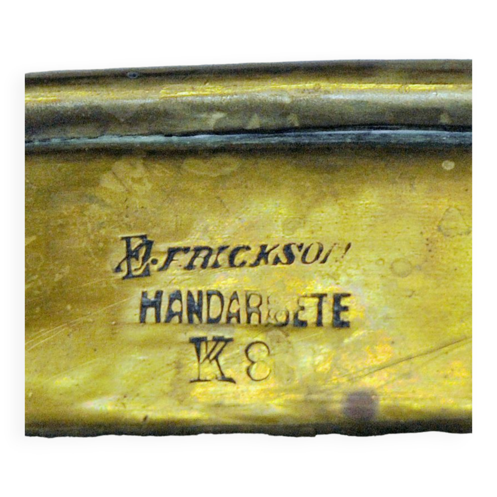 Brass tray with handles by Erickson 1930s Sweden