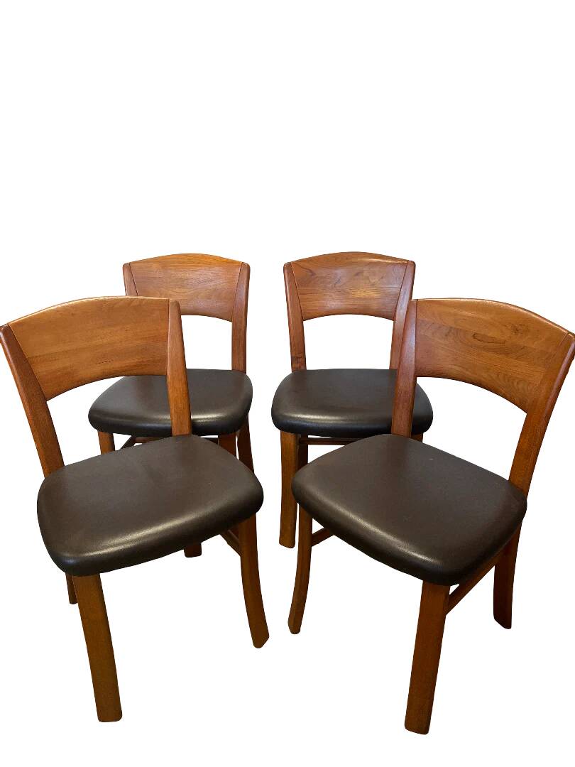 Scandinavian chairs in solid teak from the 1970s.