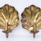 a.W. Borgh Designed Swedish Wall Sconces Shells Jonkoping, Scandinavian