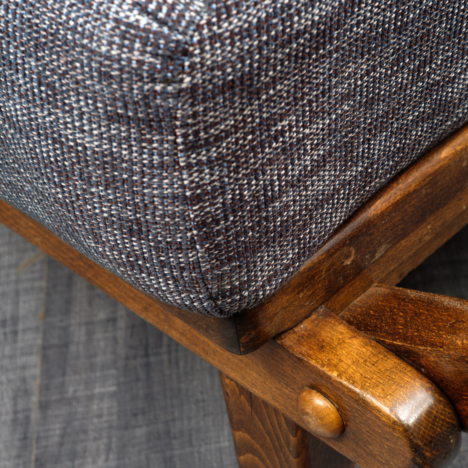 Double sofa bed from the 1950s new upholstery