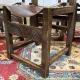 Set of 6 English chairs in oak and fine leather from the late 19th century.