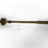 Lot of a pair of chenets and front of gilded bronze fireplace, nineteenth