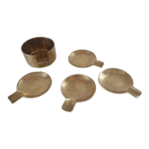 Set of 4 nomadic ashtrays and their support