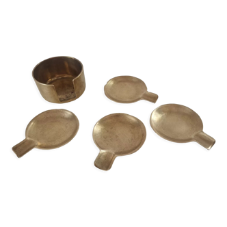 Set of 4 nomadic ashtrays and their support