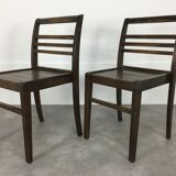 Pair of chairs René Gabriel design reconstruction 50s