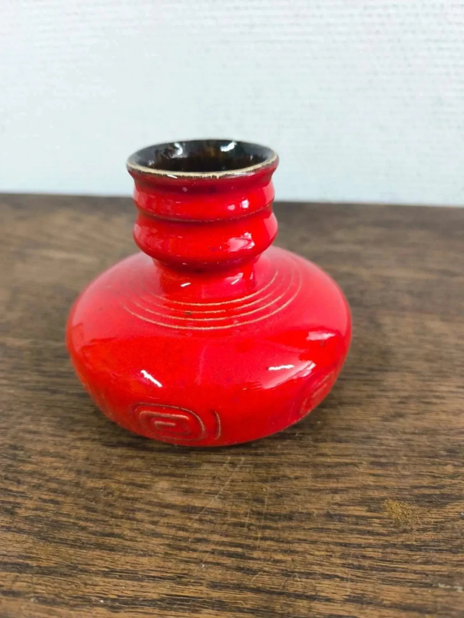 Vase, pichet rouge vintage West Germany