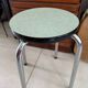 Green formica stool