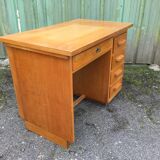 Vintage desk with 5 oak drawers