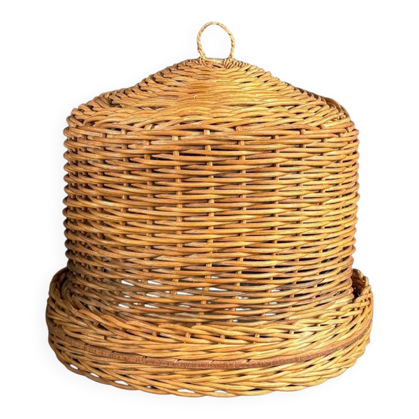 Cloche à fromage en rotin - Ref 1271