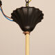 Suspension chandelier brass 4 branches tulips glass 1950 1960