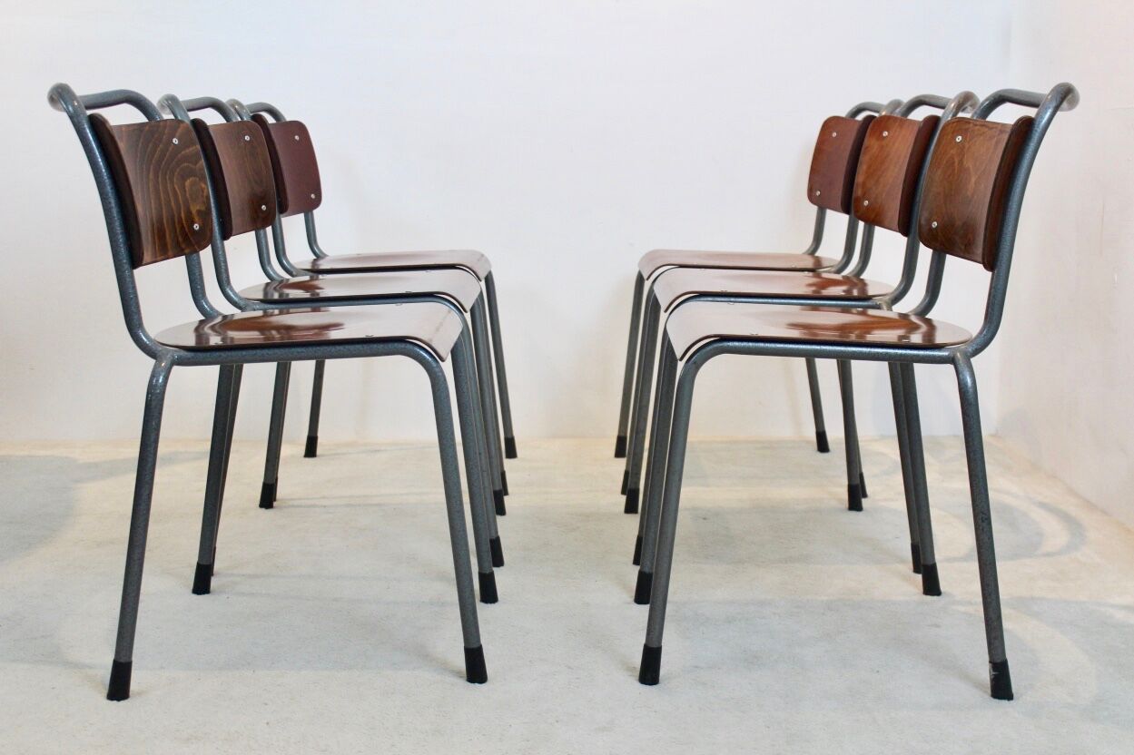 'TH-Delft' plywood industrial chair by WH Gispen