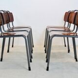 Chaise industrielle en contreplaqué 'TH-Delft' par WH Gispen