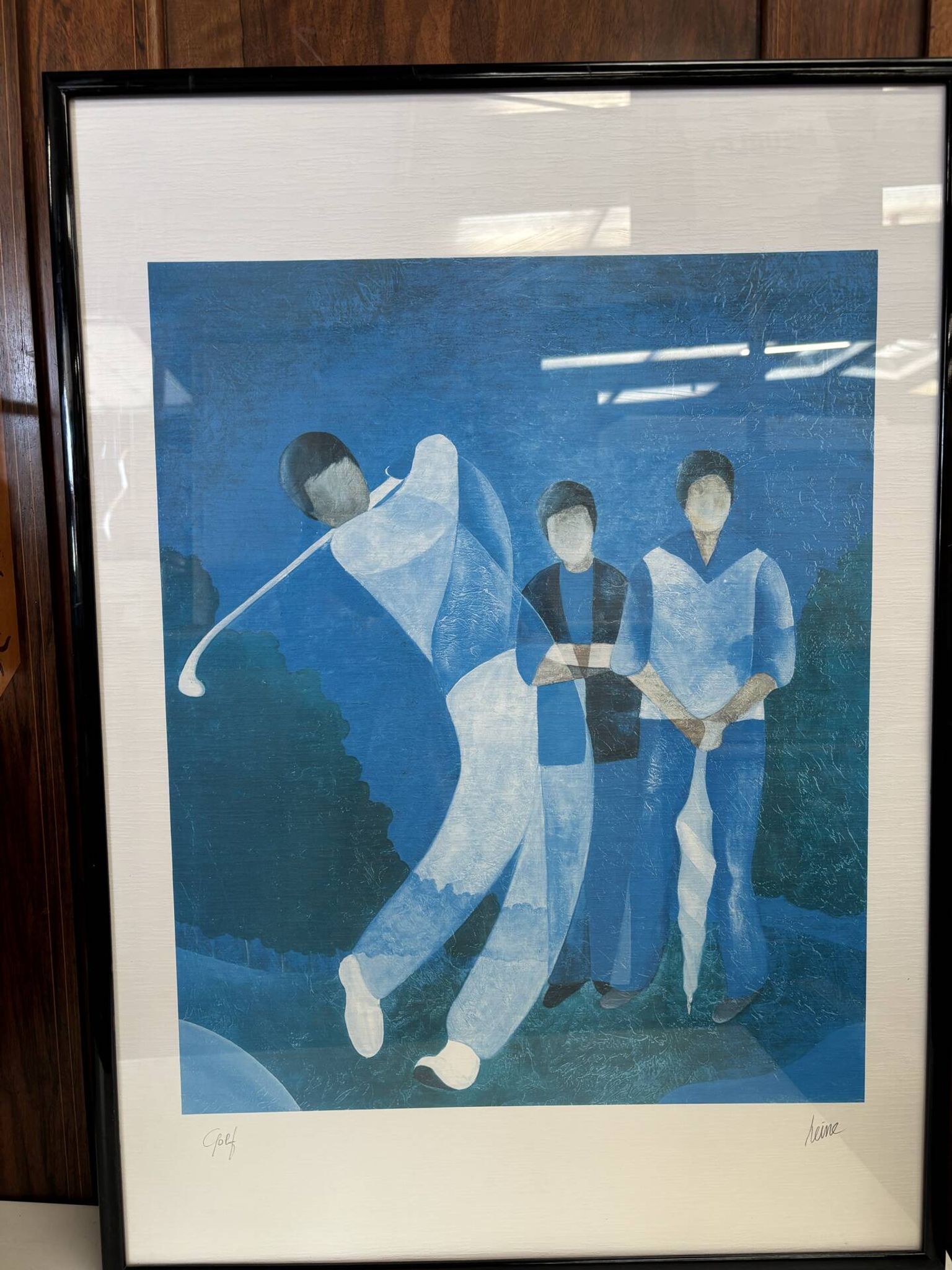 Lithographie « golf » de Heine