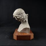 Terracotta bust of the smiling angel from Reims Cathedral with base