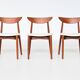 Harry Ostergaard set of eight dining chairs teak Randers 1960