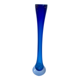 Soliflore vase in royal blue glass 70s