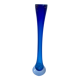 Vase soliflore en verre bleu roi années 70