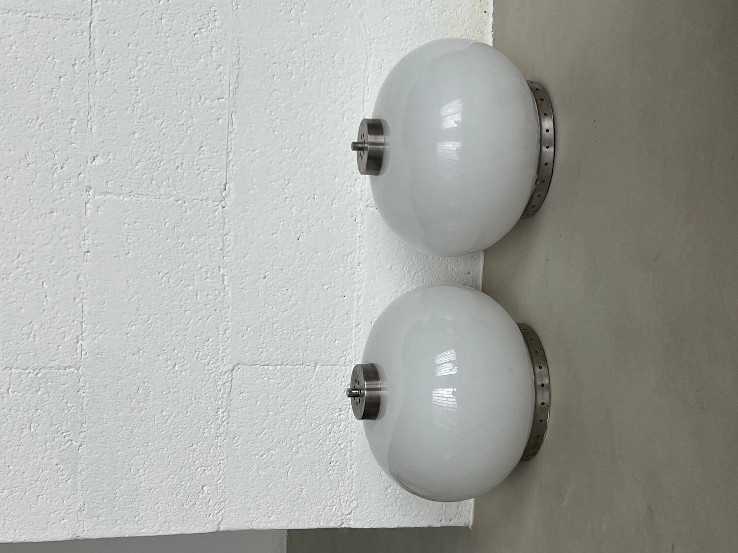 Ensemble de deux appliques / lampes de plafond / lampes de chevet par Goffredo Reggiani