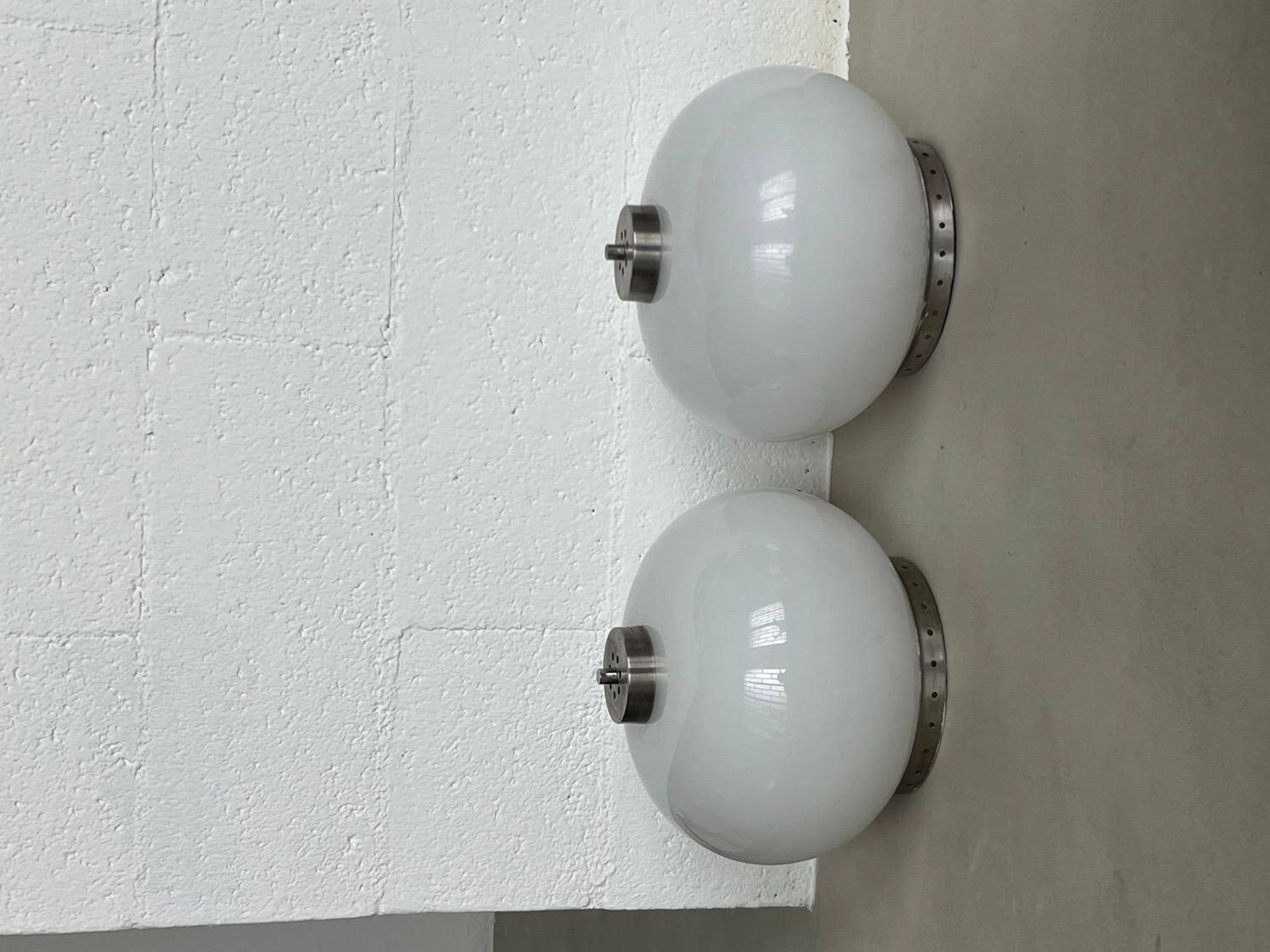 Set of Two Appliques / Ceiling lamps / Bedside table Lamps By Goffredo Reggiani