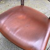 Vintage leather and chrome chair circa 1970