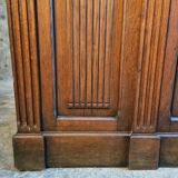 Antique French oak counter / shop counter (early 1900s)