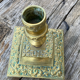 Gilded bronze candle holder, Asian fish decoration, China