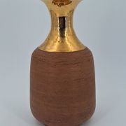 Vase en grès chamotté brut émaillé d'or, Italie, Bitossi pour Raymor, circa 1960/1970
