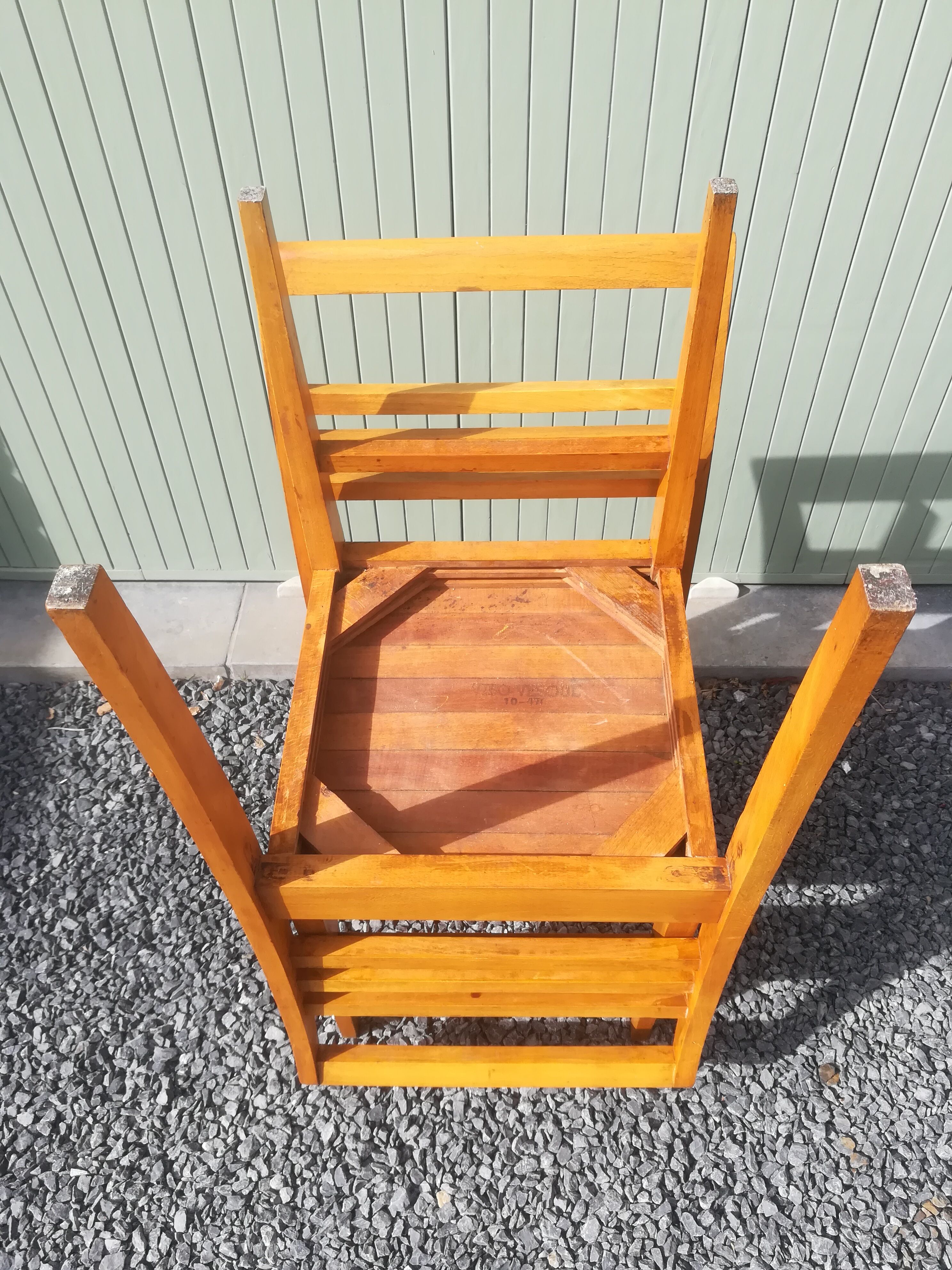 Pair of René Gabriel chairs in beech