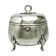 Biedermeier sugar bowl, silver-plated brass, Poland, 19th century