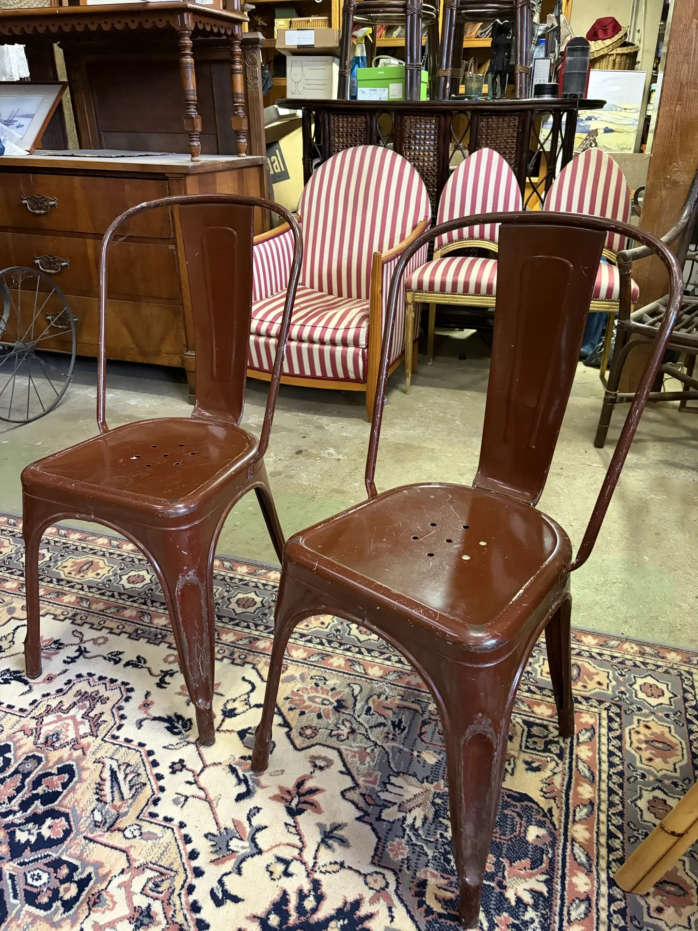 Lot de 4 chaises tolix