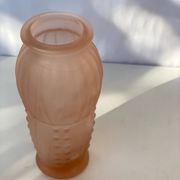 Art deco vase in pressed glass lily of the valley pattern