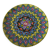 Decorative plate from Fez - multicolored zellige pattern