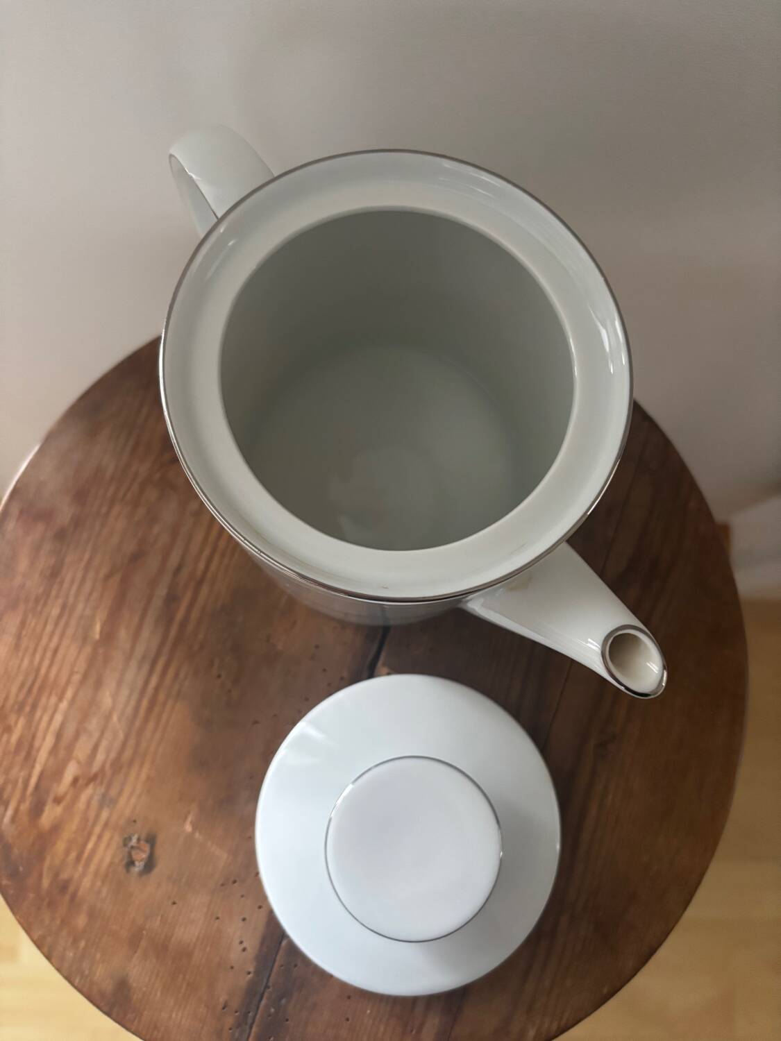 Thomas Germany Medallion Silver Rimmed Porcelain Tea Set