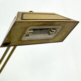 Lampadaire italien en laiton massif réglable vintage des années 70