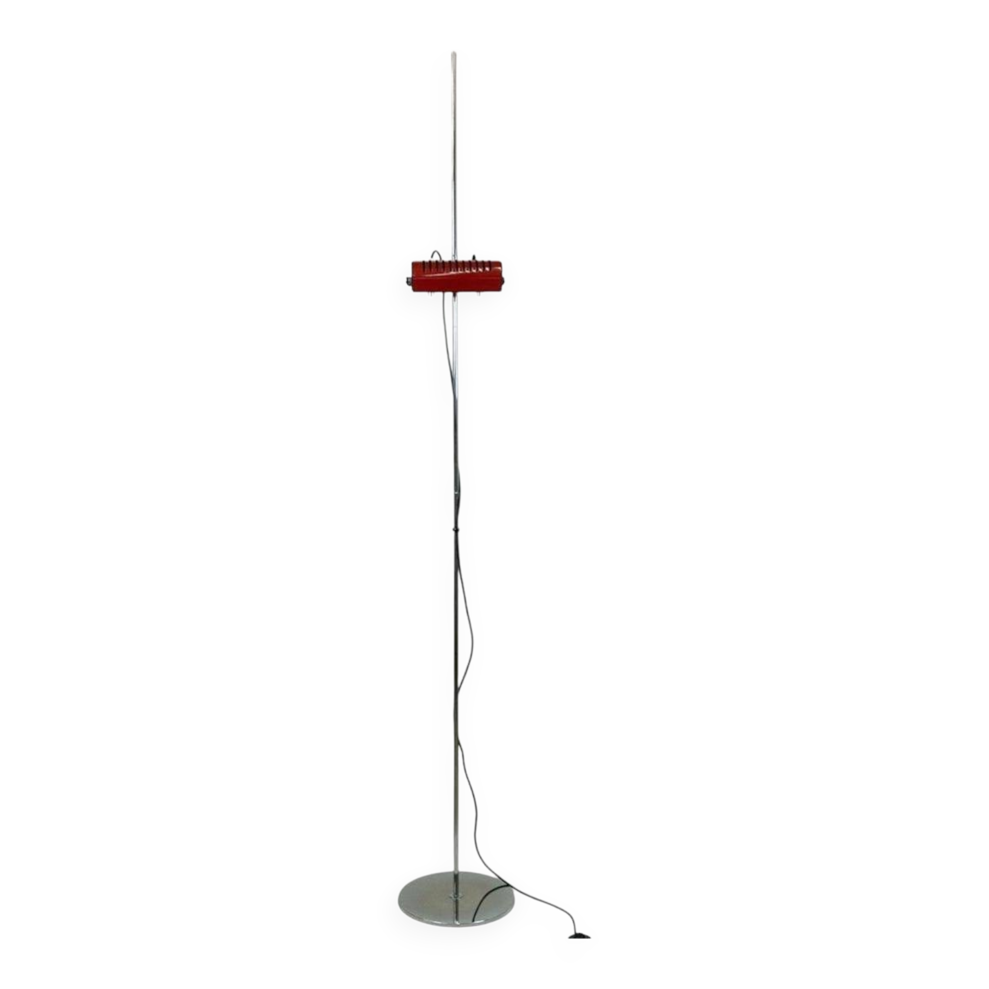 Red Italian Space Age Adjustable Spot Floor Lamp