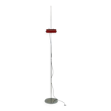 Red Italian Space Age Adjustable Spot Floor Lamp