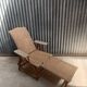 Sun lounger - Deck chair - Vintage rattan wicker chaise longue